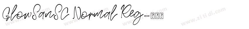 GlowSanSC Normal Reg字体转换